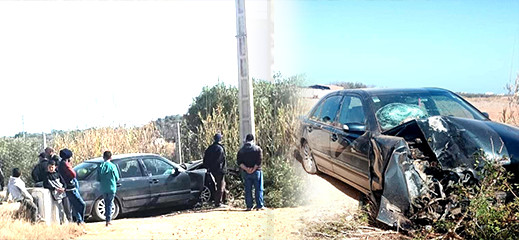 حادثة سير خطيرة بين جماعة قرية أركمان والناظور