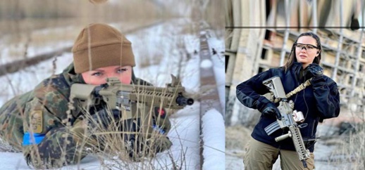 صور.. ملكة جمال أوكرانيا تحمل السلاح وتقاتل إلى جانب الجيش