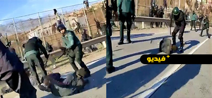 شاهدوا.. تعنيف وحشي للمهاجرين الأفارقة من طرف الشرطة الاسبانية بمليلية 