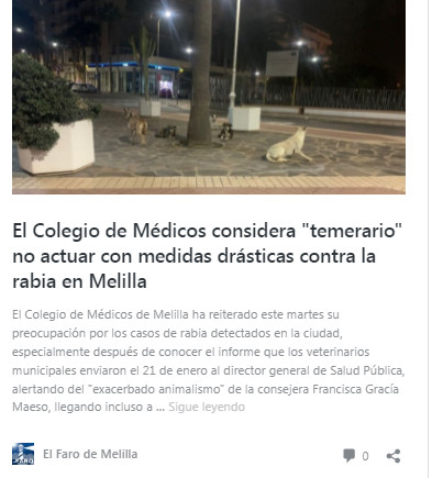 كلاب مسعورة تعض مواطنين بمليلية والإعلام الإسباني ينسبها للمغرب