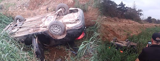 صور.. إصابة 5 أشخاص بجروح خطيرة في حادث إنقلاب سيارة بإقليم الناظور صور.. إصابة 5 أشخاص بجروح خطيرة في حادث إنقلاب سيارة بإقليم الناظور