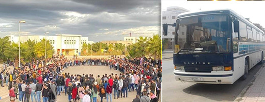 بسبب غياب الدعم.. جمعية النقل الجامعي بزايو توقف الحافلات.. والطلبة يعلنون الاحتجاج