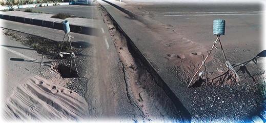 صور.. شركات بأركمان تخرب الطرق والشوارع والنموذج من الشاطئ