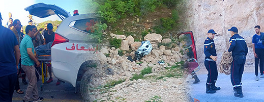 انقلاب سيارة في منعرج خطير واستنفار في صفوف السلطات