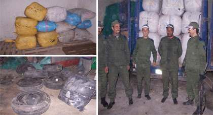 زمرتي ميضار و زايو للجمارك تضبط كمية مهمة من السلع المهربة زمرتي ميضار و زايو للجمارك تضبط كمية مهمة من السلع المهربة