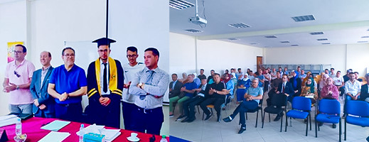 صور.. الطالب الباحث سليل دوار الحيانن ببني سيدال لوطا محمد العمراني  يناقش رسالة الماستر وينال الشهاد بنقطة مشرفة