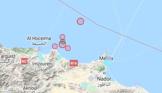   تسجيل 5 هزات أرضية بسواحل الريف