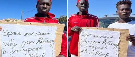 مهاجر سوداني فقد صديقه في الهجوم على سياج مليلية يتحدث عن المأساة ويطالب بممر إنساني للجوء الأفارقة مهاجر سوداني فقد صديقه في الهجوم على سياج مليلية يتحدث عن المأساة ويطالب بممر إنساني للجوء الأفارقة