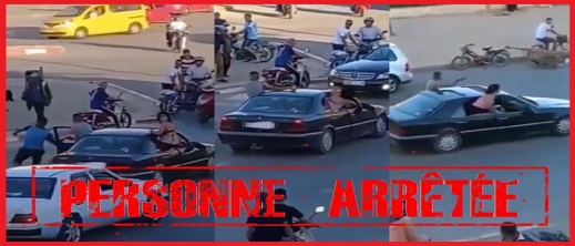 رشق شرطي بقنينات زجاجية والأمن يتدخل رشق شرطي بقنينات زجاجية والأمن يتدخل