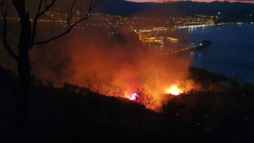 عناصر الإطفاء في المضيق تكافح لإخماد حريق غابوي مهول عناصر الإطفاء في المضيق تكافح لإخماد حريق غابوي مهول