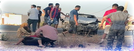 صور.. حادثة سير بتزطوطين تسفر عن إصابات خطيرة صور.. حادثة سير بتزطوطين تسفر عن إصابات خطيرة