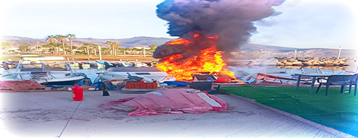 صور.. انلاع حريق بكورنيش الناظور يستنفر السلطات