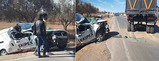 حادثة سير خطيرة تخلف خسائر مادية مهمة في الطريق الرابطة بين الناظور وأركمان حادثة سير خطيرة تخلف خسائر مادية مهمة في الطريق الرابطة بين الناظور وأركمان