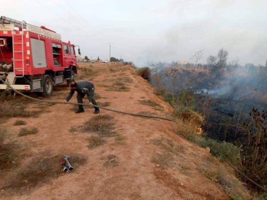 صور.. اندلاع حريق بورشة لصناعة القصب ضواحي مدينة العروي صور.. اندلاع حريق بورشة لصناعة القصب ضواحي مدينة العروي