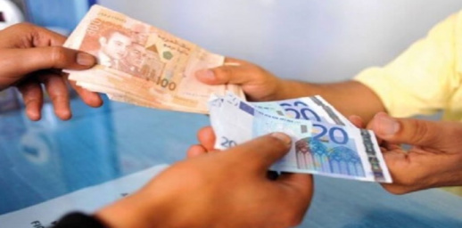 تغير صرف الدرهم مقابل الأورو والدولار