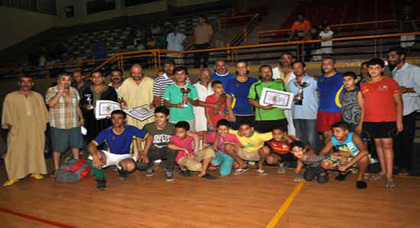 فريق جمعية الحي الجديد تتربع على عرش دوري كرة القدم المصغرة المحلي فئة ما فوق 40 سنة