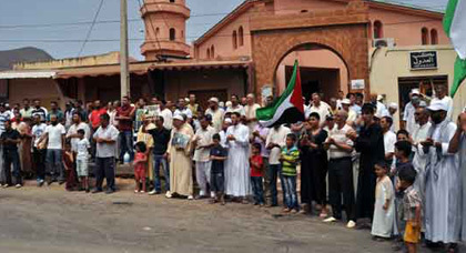 العدل والإحسان بزايو في وقفة تضامنية مع الشعب الفلسطيني