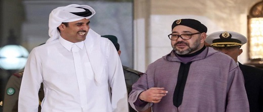 الملك محمد السادس يجري مكالمة هاتفية مع أمير قطر
