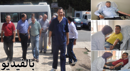 أعضاء المجلس الإقليمي ينخرطون في العمل التطوعي.. ويتبرعون بالدم بمستشفى الحسني بالناظور أعضاء المجلس الإقليمي ينخرطون في العمل التطوعي.. ويتبرعون بالدم بمستشفى الحسني بالناظور