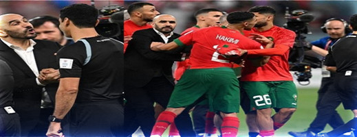 حكيمي يدخل في مشادات مع رئيس الفيفا ولقجع يعاتب الحكم حكيمي يدخل في مشادات مع رئيس الفيفا ولقجع يعاتب الحكم