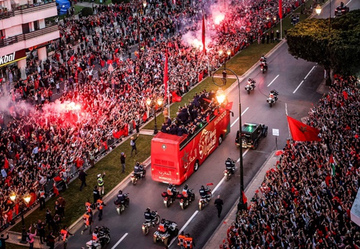 شاهدوا.. استقبال تاريخي للمنتخب الوطني المغربي بعد عودته من مونديال قطر