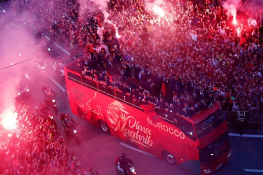 شاهدوا.. استقبال تاريخي للمنتخب الوطني المغربي بعد عودته من مونديال قطر شاهدوا.. استقبال تاريخي للمنتخب الوطني المغربي بعد عودته من مونديال قطر
