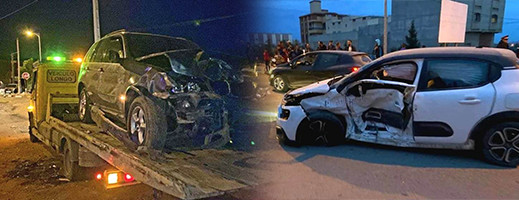 حوادث "ليلة رأس السنة".. اصطدام قوي بين سيارتين يسفر عن إصابة شخصين وخسائر مادية