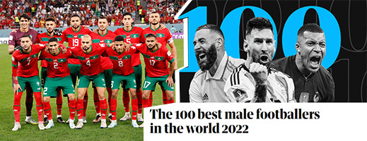 خمس لاعبين مغاربة ضمن قائمة الغارديان البريطانية لأفضل 100 لاعب خمس لاعبين مغاربة ضمن قائمة الغارديان البريطانية لأفضل 100 لاعب
