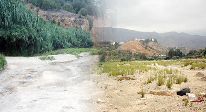 نقص  المياه بواد "أمقران"  يهدد جماعة تمسمان  بالعطش مستقبلا