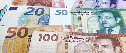 الدرهم ينخفض مقابل الأورو ويرتفع أمام الدولار الدرهم ينخفض مقابل الأورو ويرتفع أمام الدولار