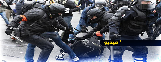 فيديوهات صادمة.. مواجهات عنيفة بين الأمن ومتظاهرين في فرنسا فيديوهات صادمة.. مواجهات عنيفة بين الأمن ومتظاهرين في فرنسا