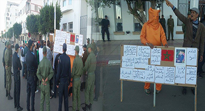 الباعة المتجولون أو "الفرّاشة" يُعاودون الاحتجاج أمام عمالة النّاظور الباعة المتجولون أو "الفرّاشة" يُعاودون الاحتجاج أمام عمالة النّاظور