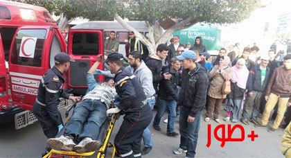 شخص يتعرض لنزيف حاد بعد فقدانه للوعي وسط الناظور شخص يتعرض لنزيف حاد بعد فقدانه للوعي وسط الناظور