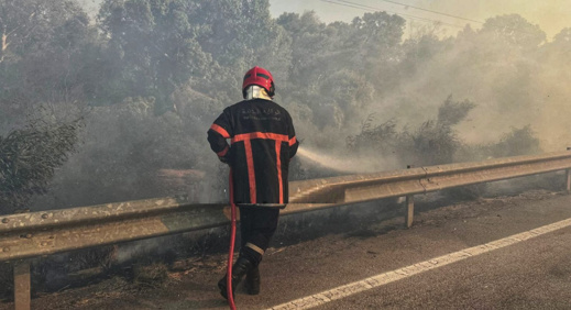 اندلاع حريق ضخم بمدخل الطريق السيار شمال المغرب والرياح القوية تساهم في انتشار النيران اندلاع حريق ضخم بمدخل الطريق السيار شمال المغرب والرياح القوية تساهم في انتشار النيران