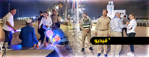حملة بقيادة القائدة الجديدة تستهدف الباعة الجائلين في كورنيش الناظور حملة بقيادة القائدة الجديدة تستهدف الباعة الجائلين في كورنيش الناظور