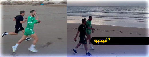 حكيم زياش يتفاعل مع المعجبين على شاطئ تاغازوت حكيم زياش يتفاعل مع المعجبين على شاطئ تاغازوت