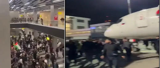 توقيف العشرات في روسيا بعد اقتحام مطار لمطاردة إسرائيليين توقيف العشرات في روسيا بعد اقتحام مطار لمطاردة إسرائيليين
