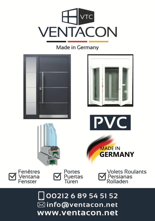 شركة VENTACON لصناعة النوافذ والأبواب.. جودة ألمانية بالناظور شركة VENTACON لصناعة النوافذ والأبواب.. جودة ألمانية بالناظور