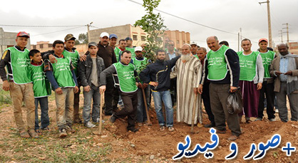 عملية واسعة للتشجير بالمجال الترابي التابع لبلدية زايو بطريق رأس الماء