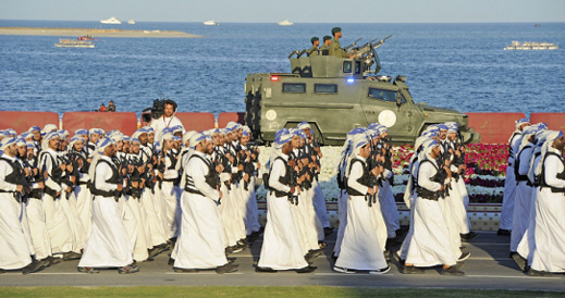 جانب من استعراضات للحرس الأميري القطري جانب من استعراضات للحرس الأميري القطري