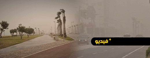 غبار كثيف يحجب الرؤية ويغطي شوارع الناظور غبار كثيف يحجب الرؤية ويغطي شوارع الناظور