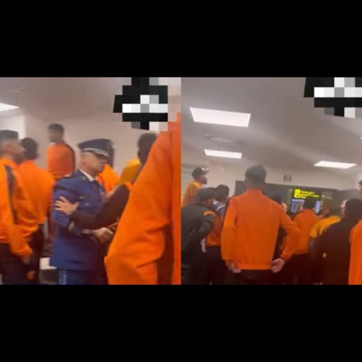 بالفيديو.. الأمن الجزائري يعنف بعثة بركان والأخيرة تجري حصة تدريبية داخل المطار بالفيديو.. الأمن الجزائري يعنف بعثة بركان والأخيرة تجري حصة تدريبية داخل المطار