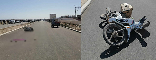 حادث دموي يهز الدريوش.. اصطدام تريبورتور ودراجة نارية يتسبب في مأساة حادث دموي يهز الدريوش.. اصطدام تريبورتور ودراجة نارية يتسبب في مأساة
