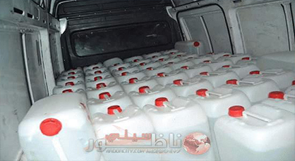 حجز 6000 لتر من الكحول الطبي بالناظور ومليلية كانت موجهة إلى الأسواق المغربية حجز 6000 لتر من الكحول الطبي بالناظور ومليلية كانت موجهة إلى الأسواق المغربية