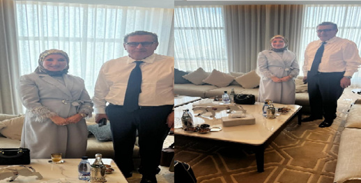 في لقاء بفريدة خينيتي.. رئيس الحكومة أخنوش: المركب الرياضي بالناظور قريبا في لقاء بفريدة خينيتي.. رئيس الحكومة أخنوش: المركب الرياضي بالناظور قريبا