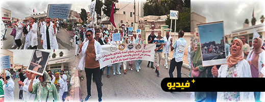 أطر الصحة بالناظور والدريوش في مسيرة حاشدة من المندوبية إلى العمالة أطر الصحة بالناظور والدريوش في مسيرة حاشدة من المندوبية إلى العمالة