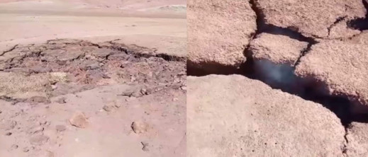 دخان غامض ينبعث من الأرض يثير حيرة سكان قرية مغربية دخان غامض ينبعث من الأرض يثير حيرة سكان قرية مغربية