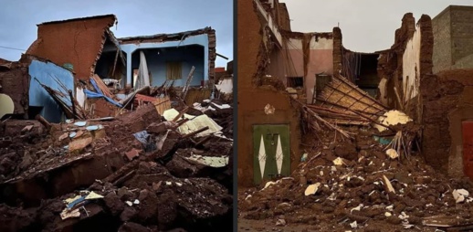 انهيار منازل وفيضانات بسبب الأمطار الغزيرة في ورزازات انهيار منازل وفيضانات بسبب الأمطار الغزيرة في ورزازات