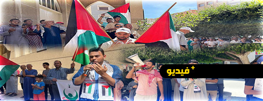 وقفة احتجاجية للتضامن مع فلسطين بالناظور وقفة احتجاجية للتضامن مع فلسطين بالناظور