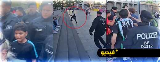 الشرطة الألمانية تطارد طفلا وتوقفه لحمله العلم الفلسطيني الشرطة الألمانية تطارد طفلا وتوقفه لحمله العلم الفلسطيني